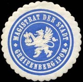 Die Siegelmarke der Stadt Greifenberg Die Siegelmarke der Stadt Greifenberg